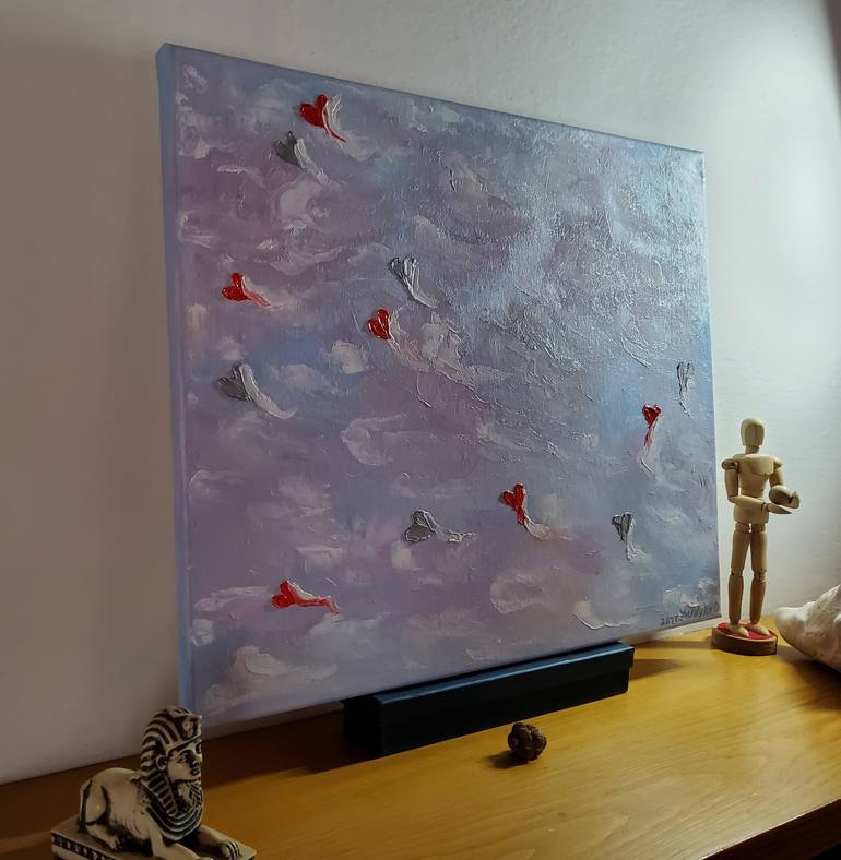Original Abstract Expressionism Love Painting by Olena Yurdyha