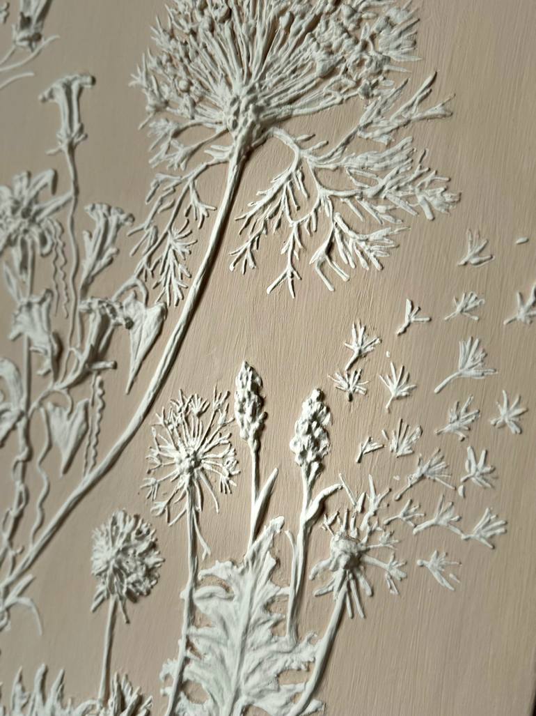 Original Abstract Expressionism Floral Sculpture by Olena Rintala