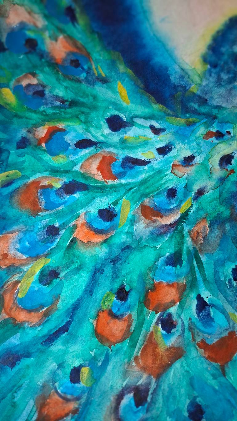 Original Abstract Animal Painting by Tatiana Deniapkina