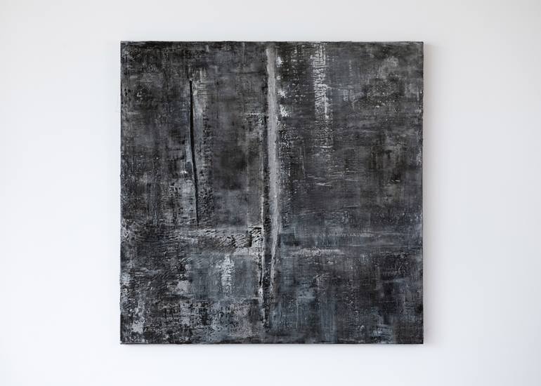 Original Black & White Abstract Painting by Clare Albanese
