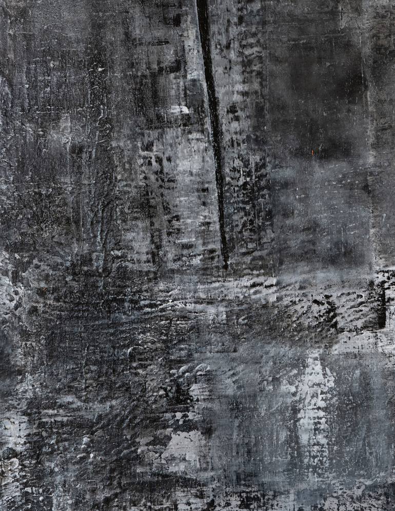 Original Black & White Abstract Painting by Clare Albanese
