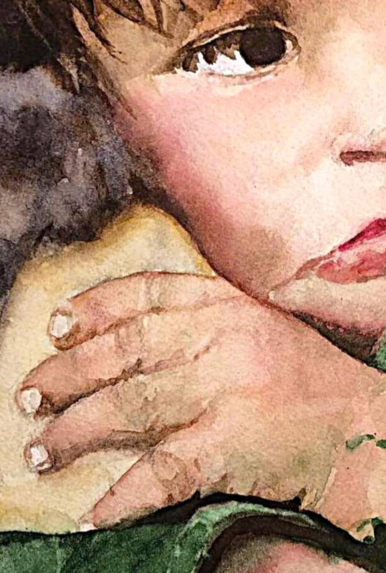 Original Figurative Children Painting by Liliane Rocaboy
