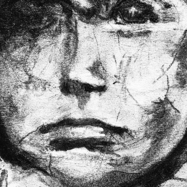 Original Black & White Children Drawing by Liliane Rocaboy