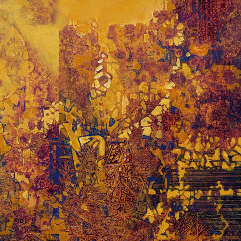Print of Abstract Expressionism Landscape Paintings by Nina Hamurari