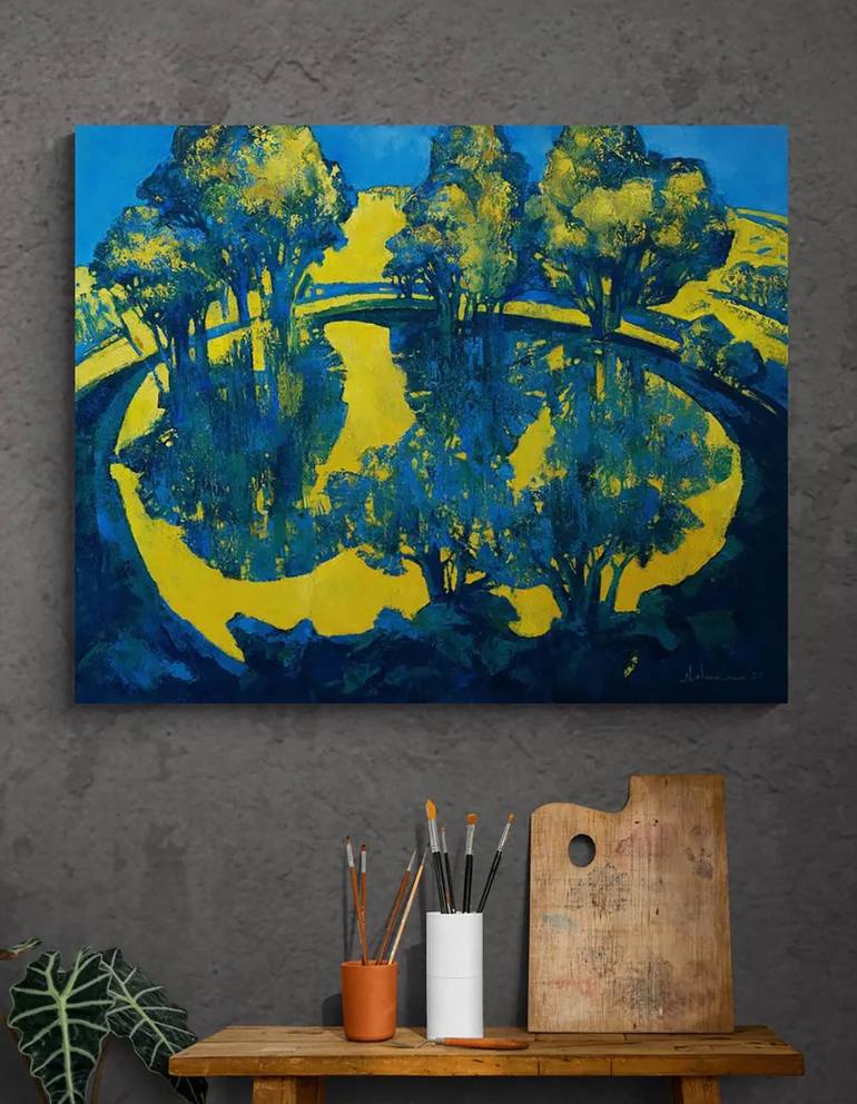 Original Contemporary Landscape Painting by Nina Hamurari