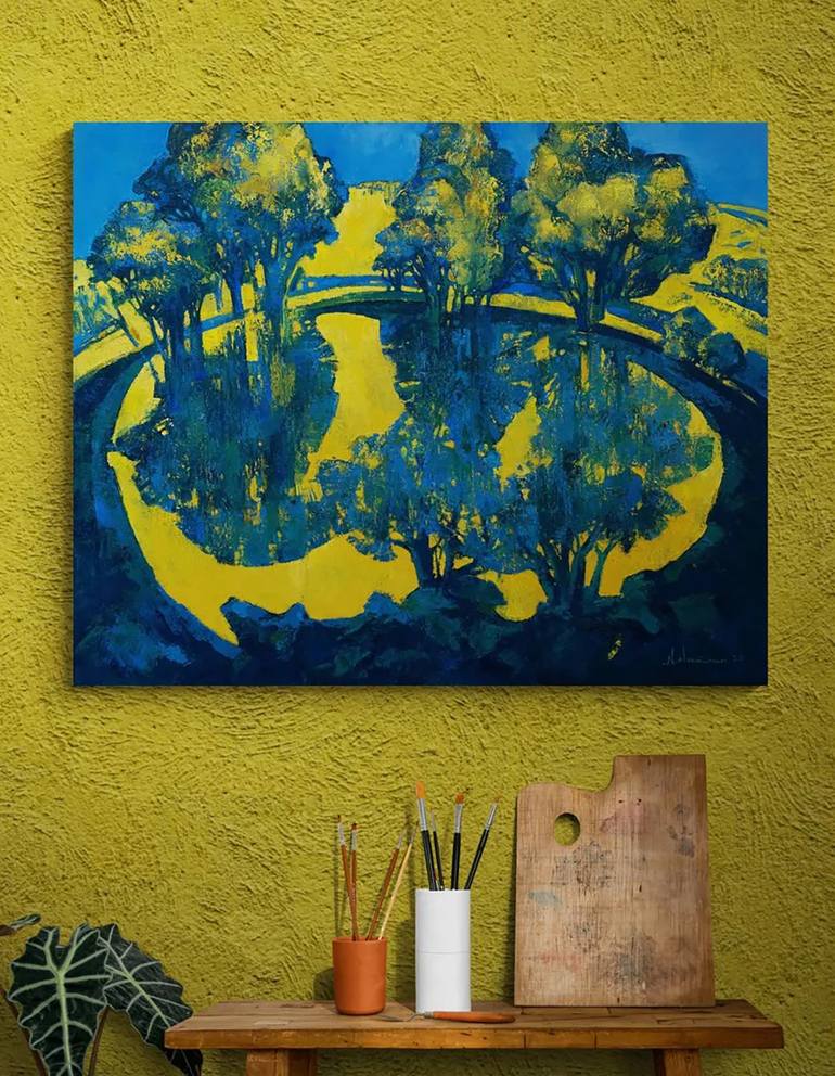 Original Contemporary Landscape Painting by Nina Hamurari