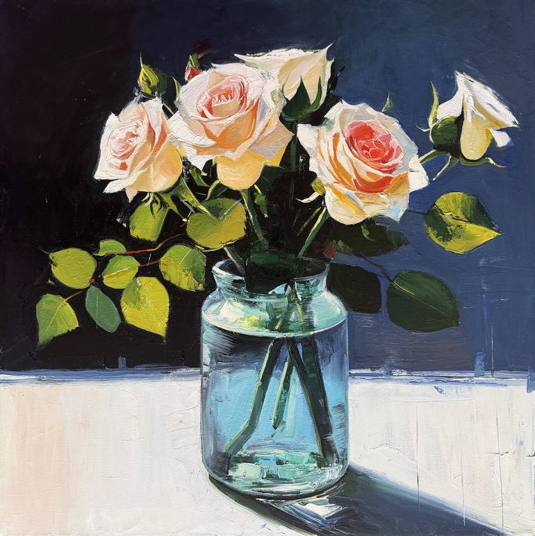 Original Contemporary Floral Paintings by Daria Zavadenko
