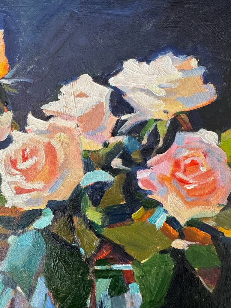 Original Impressionism Floral Painting by Daria Zavadenko