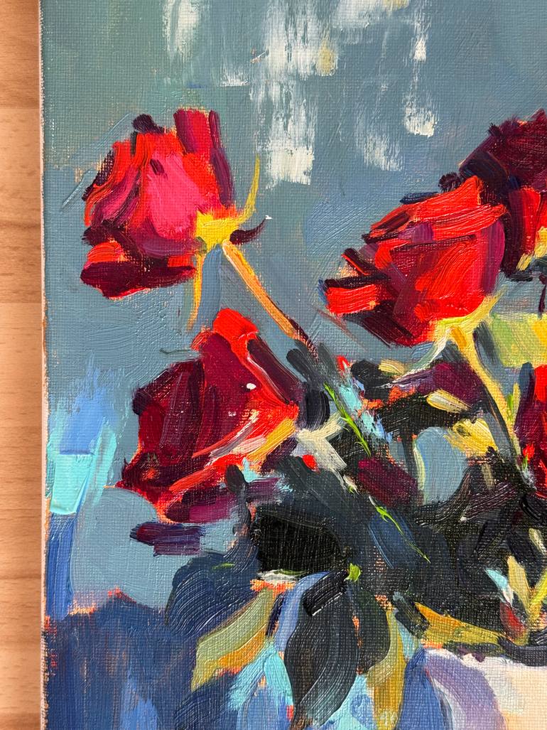 Original Impressionism Floral Painting by Daria Zavadenko