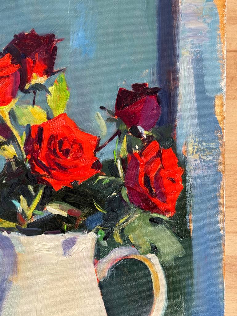 Original Impressionism Floral Painting by Daria Zavadenko