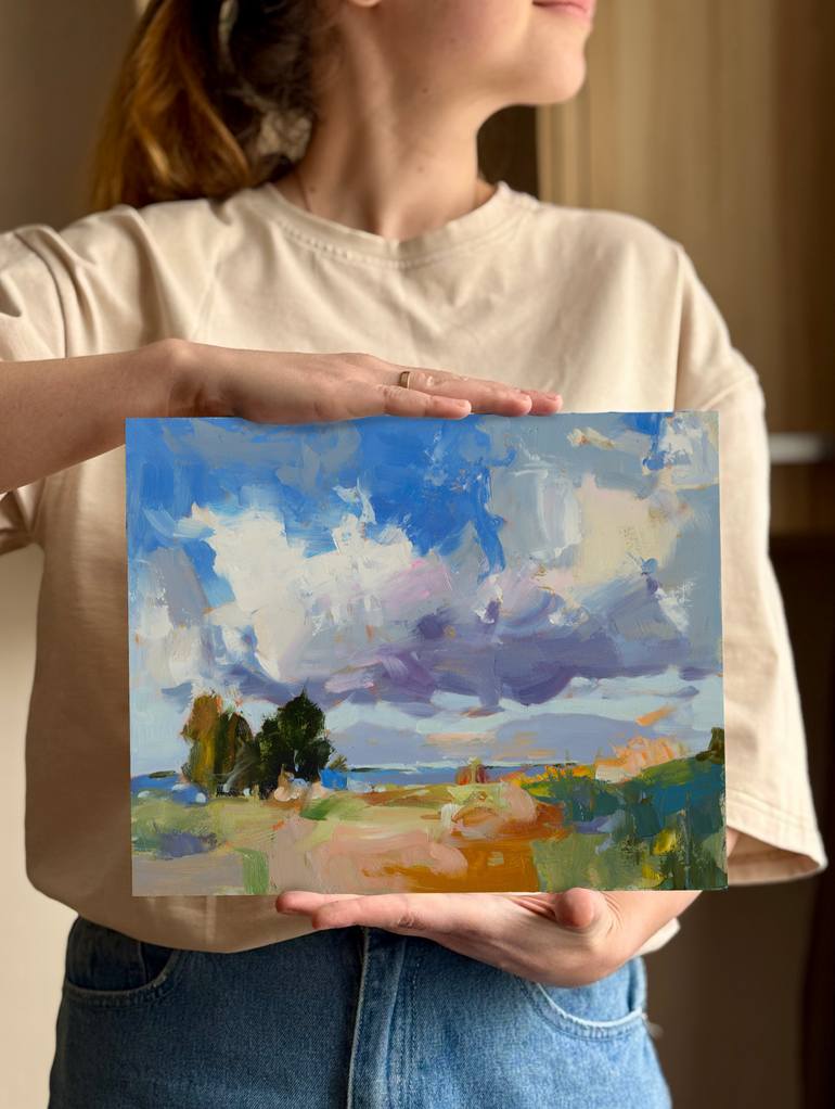 Original Impressionism Landscape Painting by Daria Zavadenko
