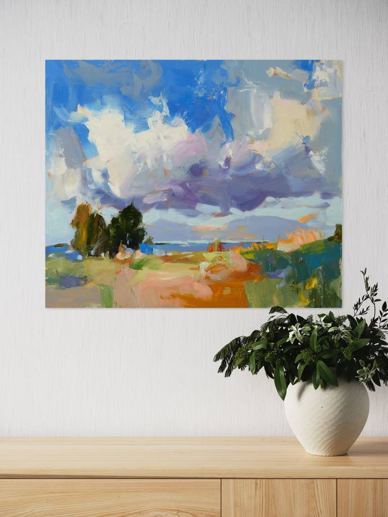 Original Impressionism Landscape Painting by Daria Zavadenko