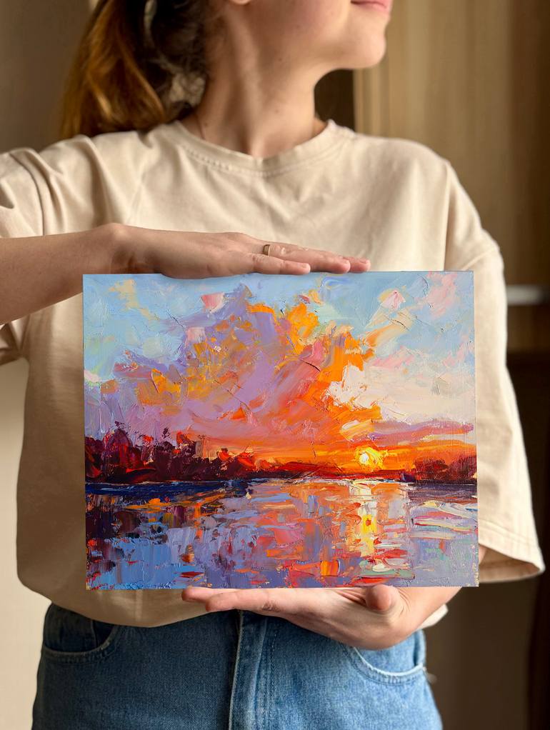 Original Impressionism Landscape Painting by Daria Zavadenko
