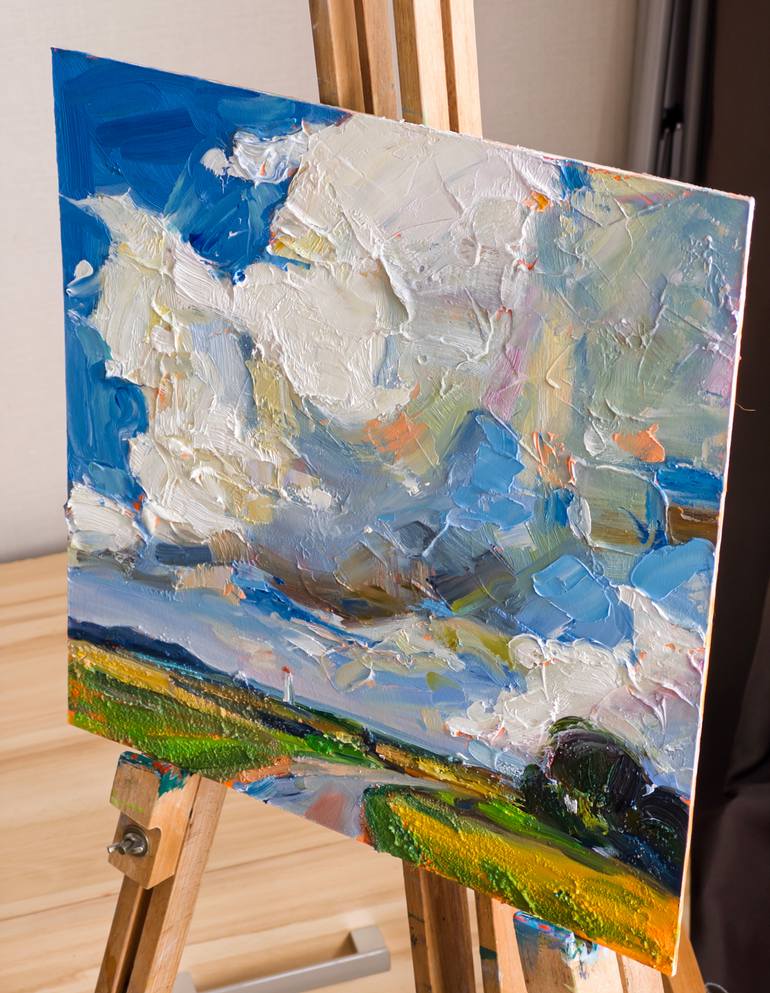 Original Abstract Landscape Painting by Daria Zavadenko
