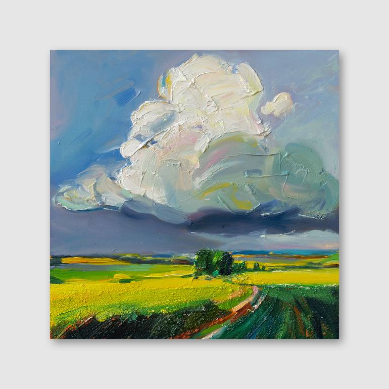 Original Abstract Landscape Painting by Daria Zavadenko