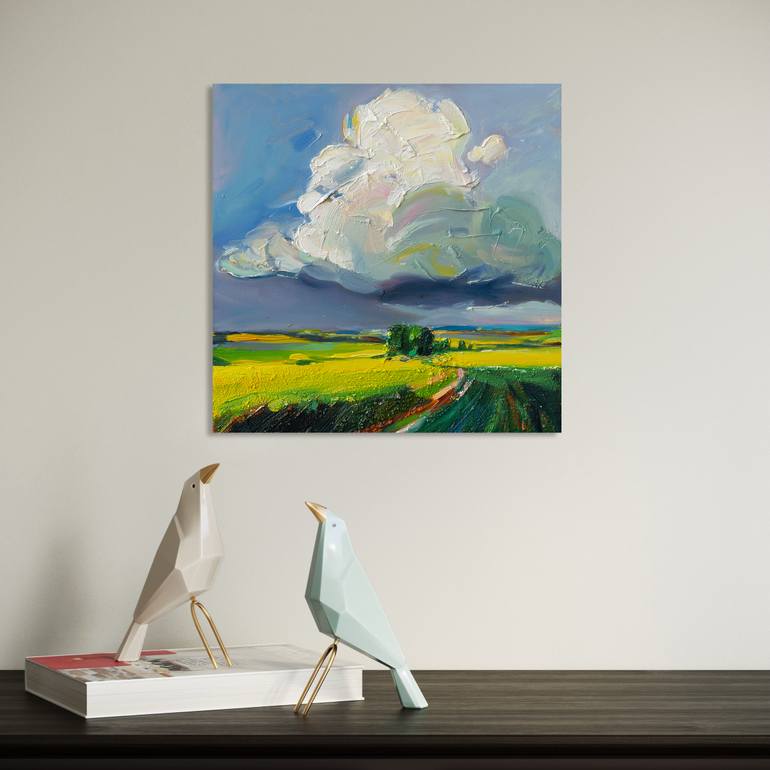 Original Abstract Landscape Painting by Daria Zavadenko