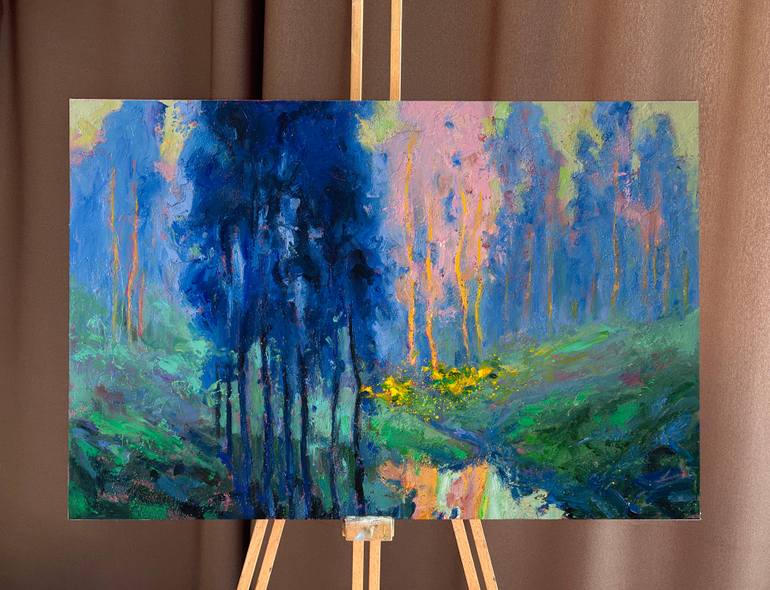 Original Abstract Landscape Painting by Daria Zavadenko