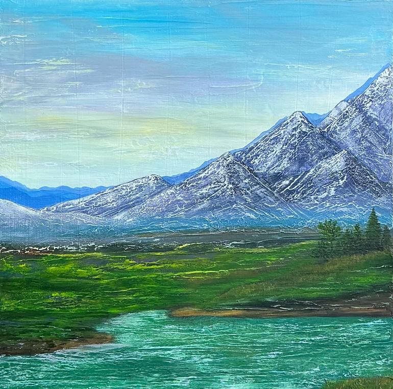 Mountain Serenity Painting by Aleksandra Zahorodnyuk | Saatchi Art