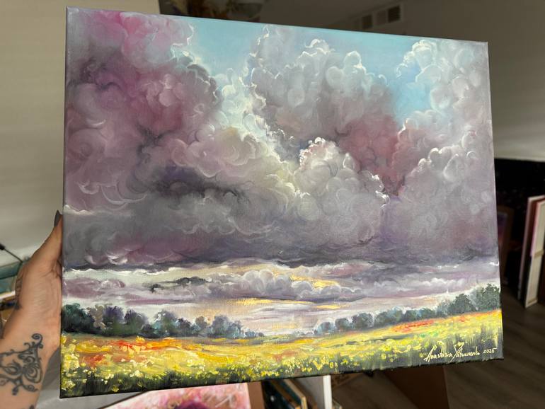 Original Abstract Landscape Painting by Anastasiia Yatsunenko