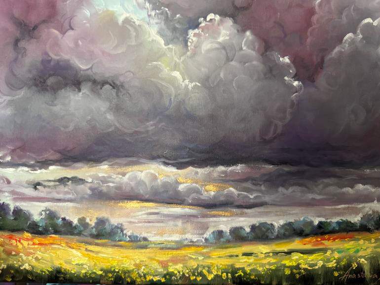 Original Abstract Landscape Painting by Anastasiia Yatsunenko
