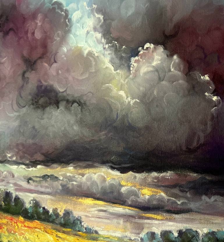 Original Abstract Landscape Painting by Anastasiia Yatsunenko