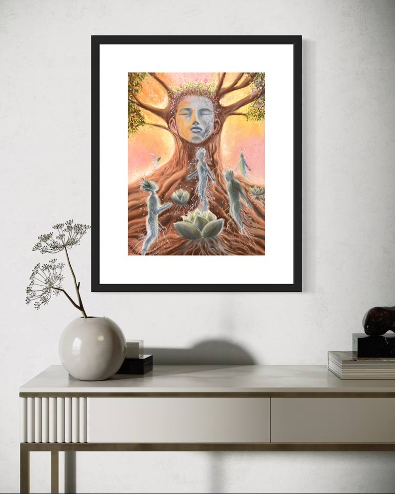 Original Symbolism Nature Drawing by Olesia Miftahova