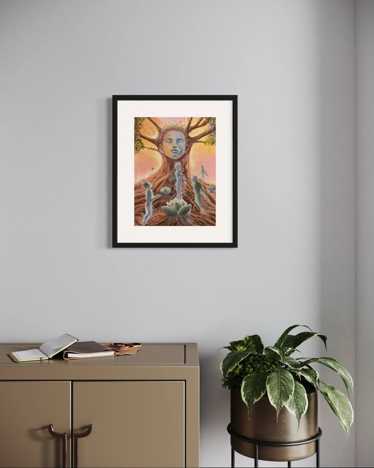 Original Symbolism Nature Drawing by Olesia Miftahova