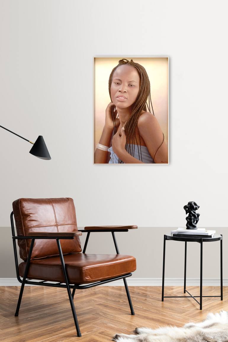 Original Realism Women Painting by Bernard Mens