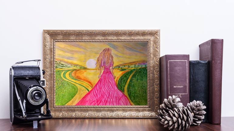Original Color Field Painting Fantasy Mixed Media by Інна Zhytchenko