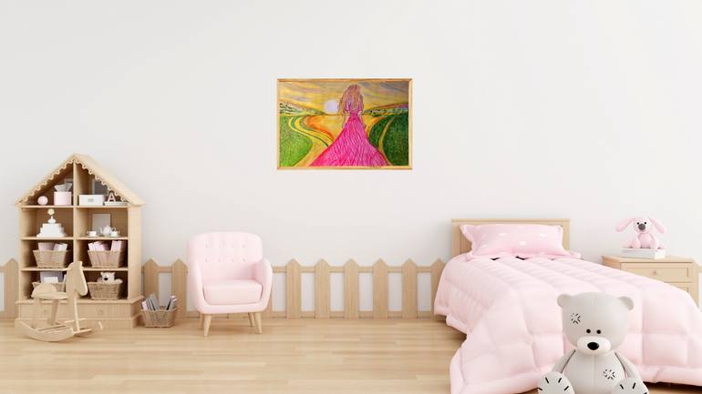Original Color Field Painting Fantasy Mixed Media by Інна Zhytchenko