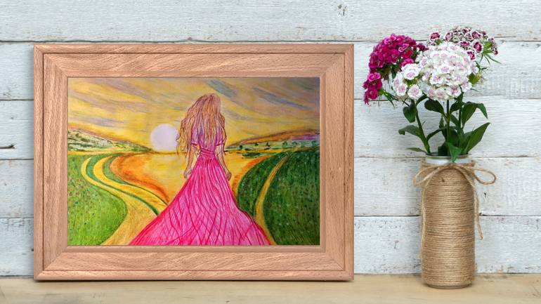 Original Color Field Painting Fantasy Mixed Media by Інна Zhytchenko