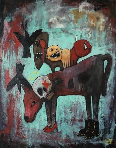 Original Contemporary People Painting by Sam Luff
