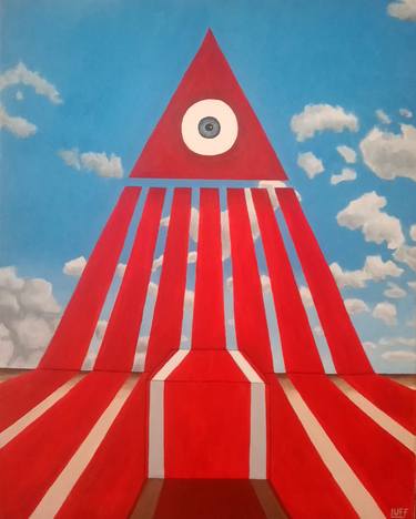 Print of Surrealism Geometric Paintings by Sam Luff