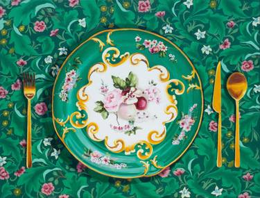 Original Rococo Floral Paintings by Jeongeun Lee