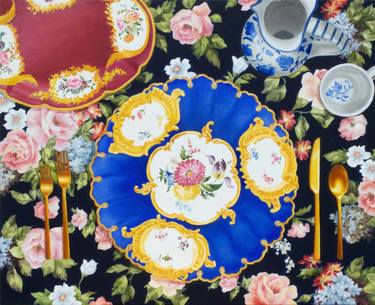 Original Art Deco Still Life Painting by Jeongeun Lee
