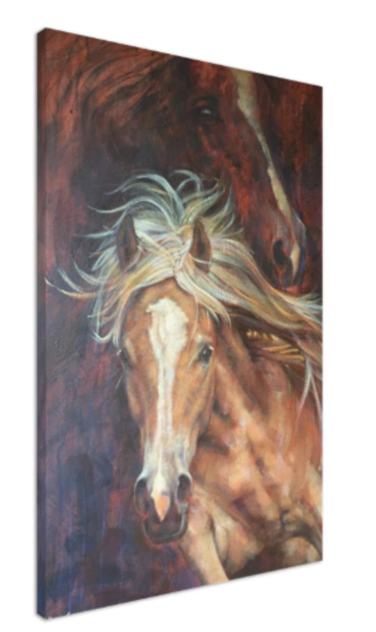 Original Abstract Expressionism Animal Mixed Media by Liliana Gomez