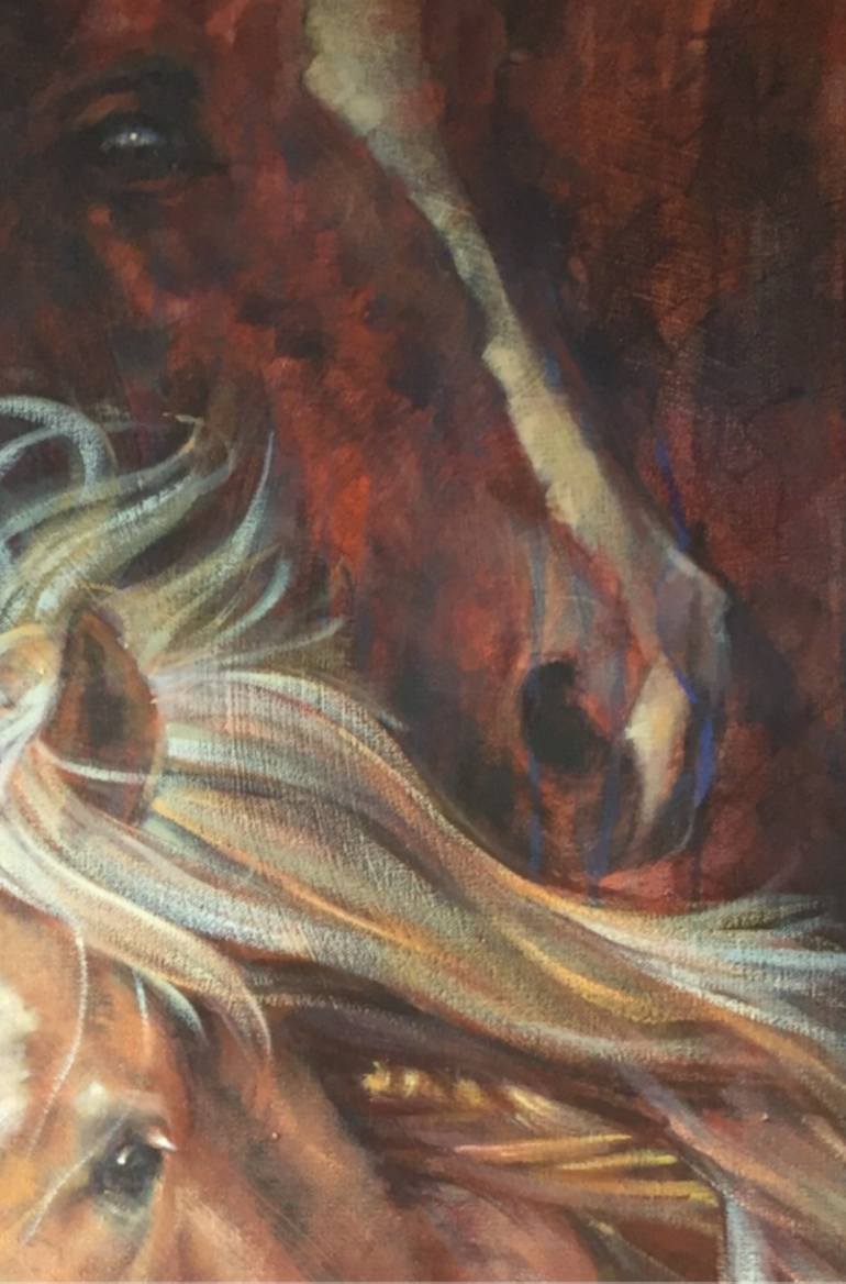 Original Abstract Expressionism Animal Mixed Media by Liliana Gomez