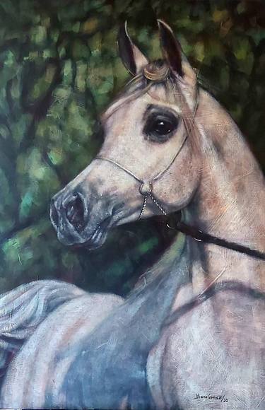 Original Impressionism Animal Painting by Liliana Gomez