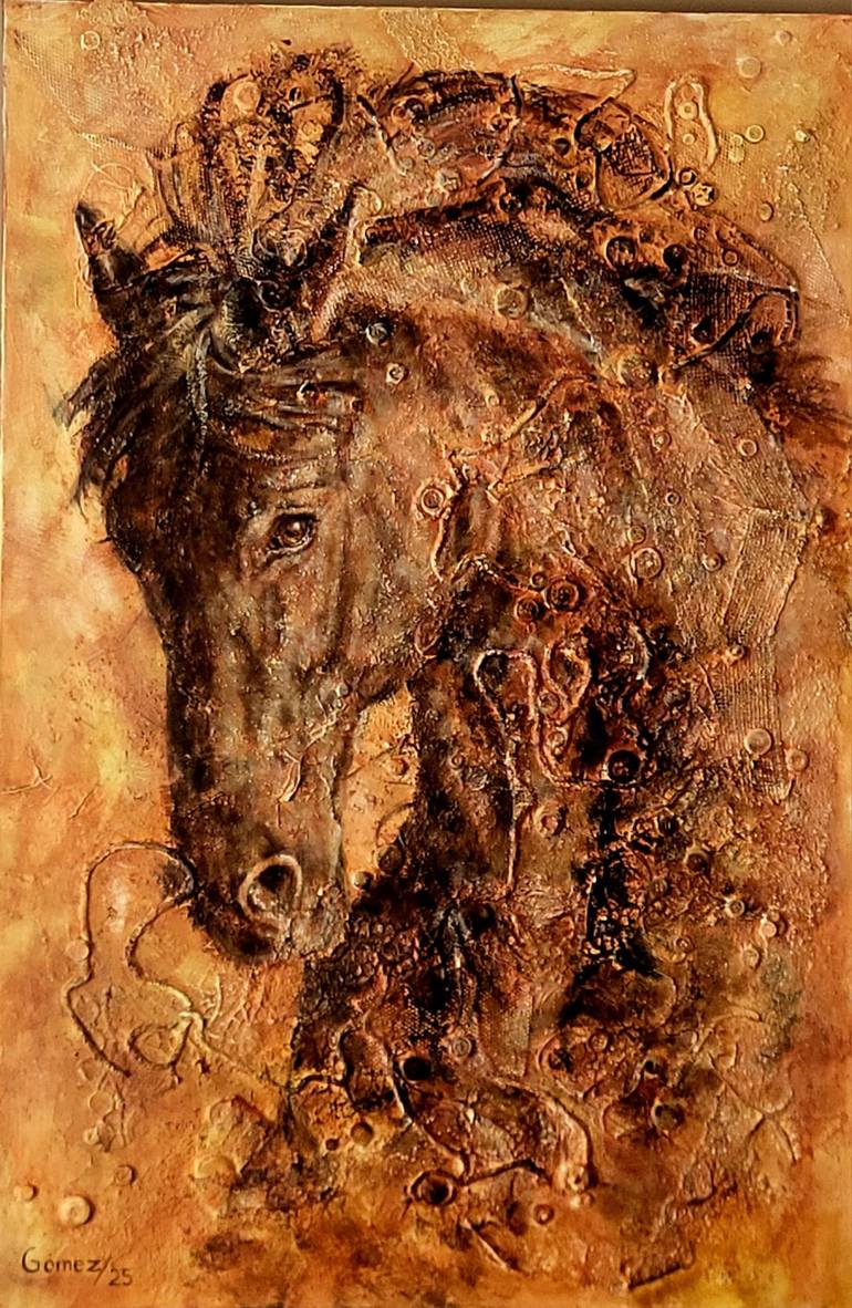 Original Abstract Animal Painting by Liliana Gomez