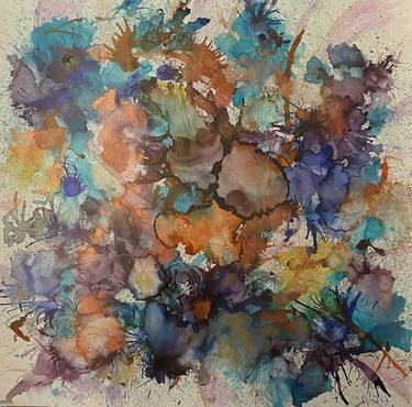 Original Artificial Intelligence Abstract Paintings by Christine Nelson
