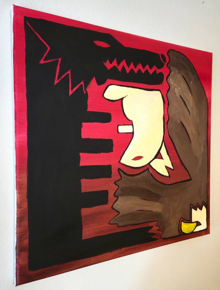Original Abstract Animal Painting by Amir Shaban