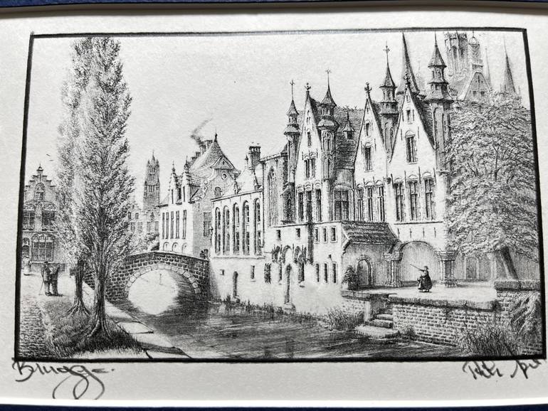 Original Black & White Architecture Drawing by Eduardo De La Torre