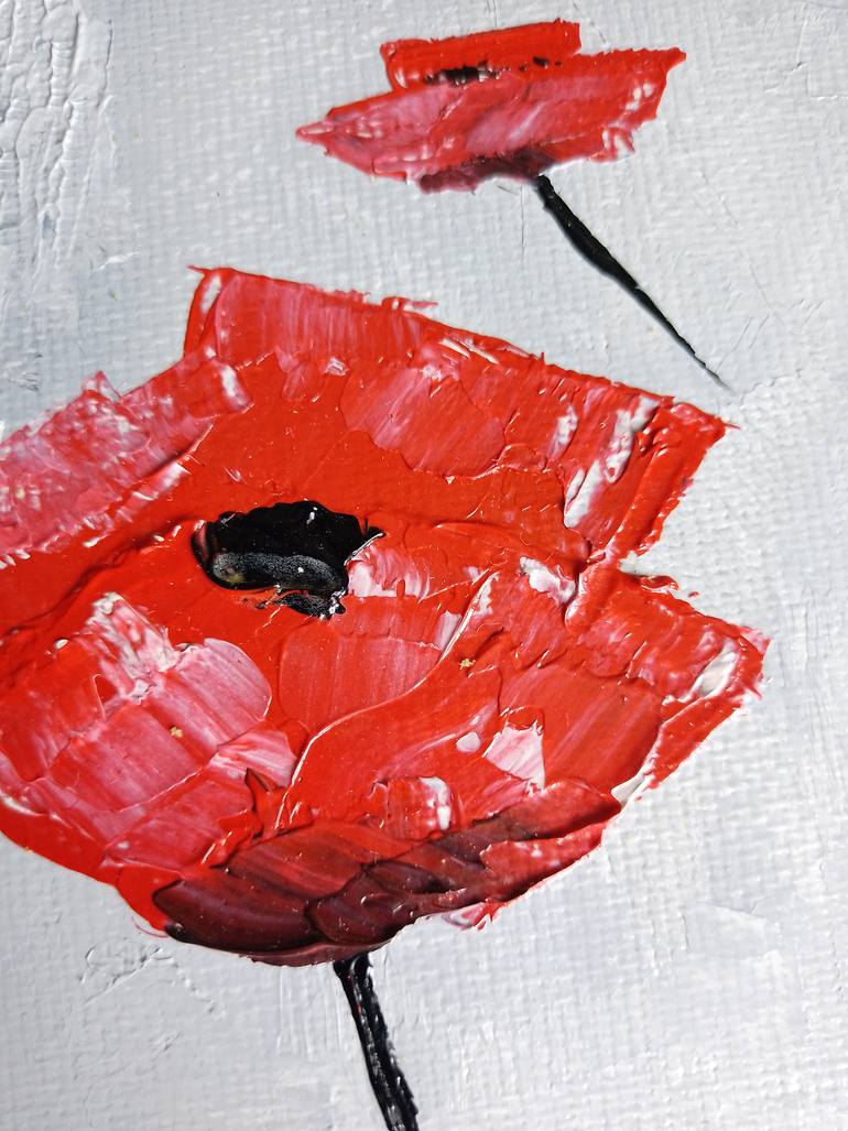 Original Abstract Floral Painting by Laura Bogatyreva
