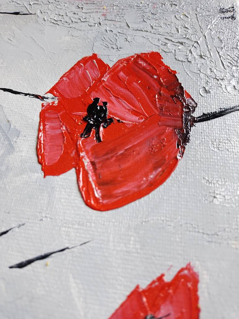 Original Abstract Floral Painting by Laura Bogatyreva