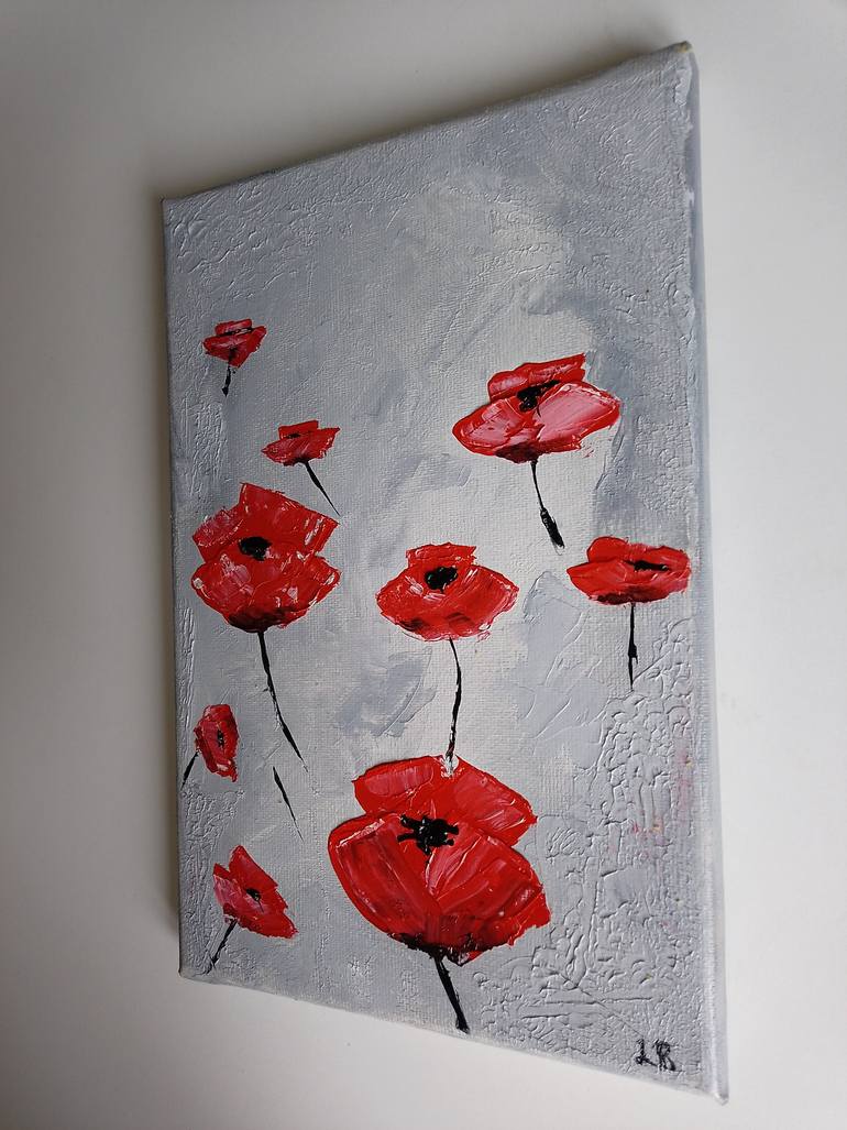 Original Abstract Floral Painting by Laura Bogatyreva
