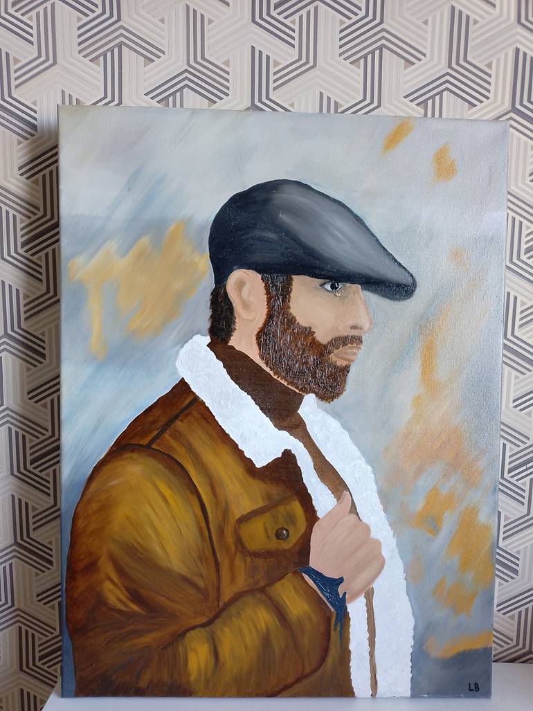 Original Realism Men Painting by Laura Bogatyreva