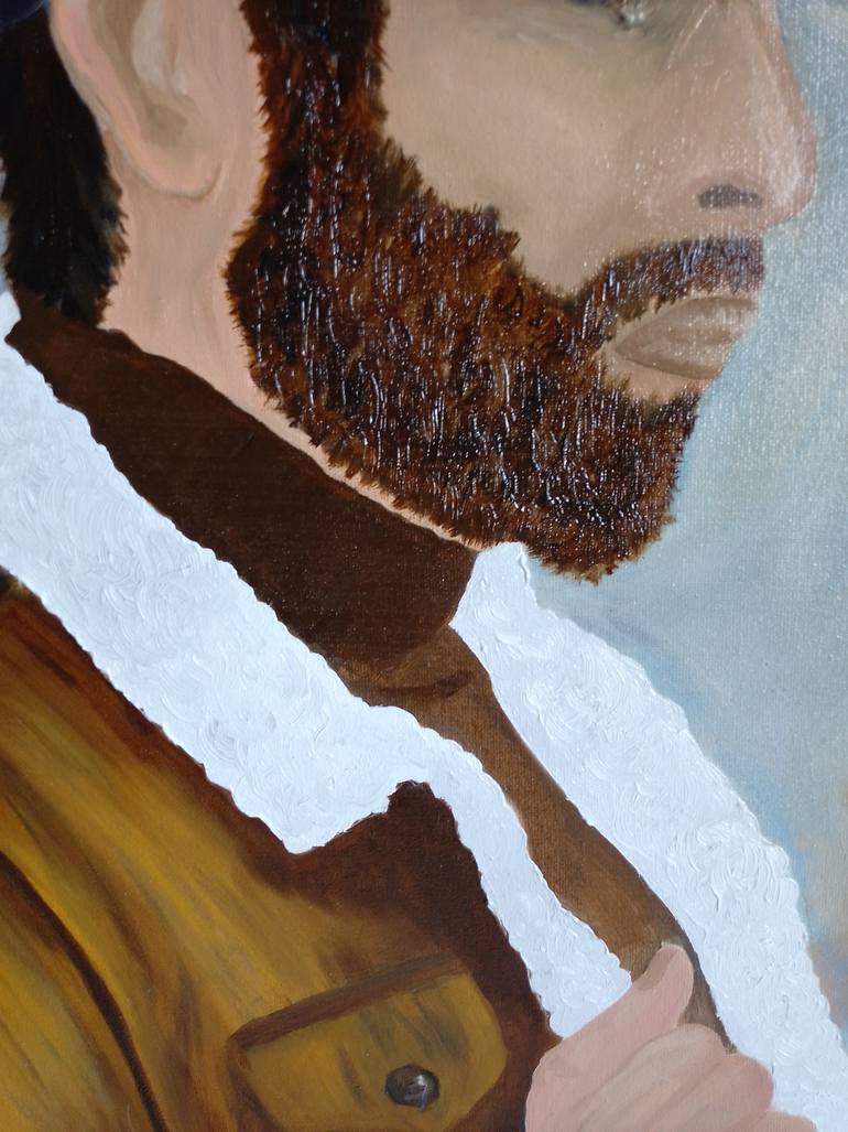 Original Realism Men Painting by Laura Bogatyreva