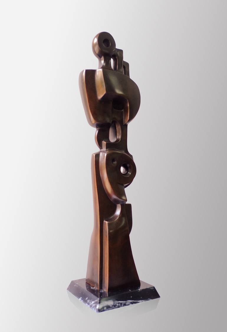 Original Geometric Abstract Sculpture by Somsak Kongnaphakdee