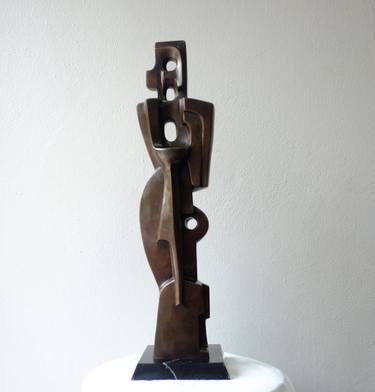 Original Geometric Abstract Sculpture by Somsak Kongnaphakdee