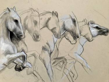 Print of Expressionism Horse Drawings by Jea Devoe